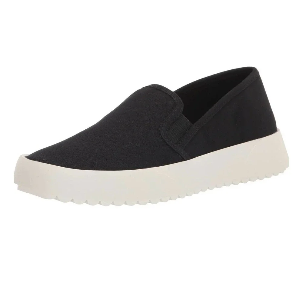 Lucky Brand Womens Gimmony Slip‎ On Sneaker 10M Casual Comfort Canvas Black